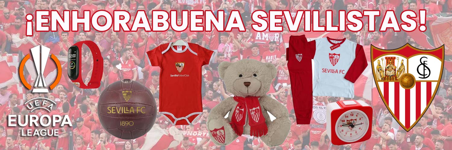 merchandising Sevilla FC camp7ones Europa League 2023 regalos para sevillistas